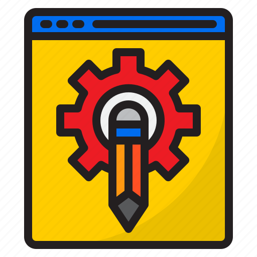 Setting, management, gear, pencil icon - Download on Iconfinder
