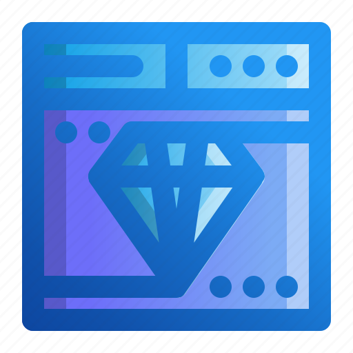 Diamond, magnifier, ranking, top seo, web, web diamond icon - Download on Iconfinder