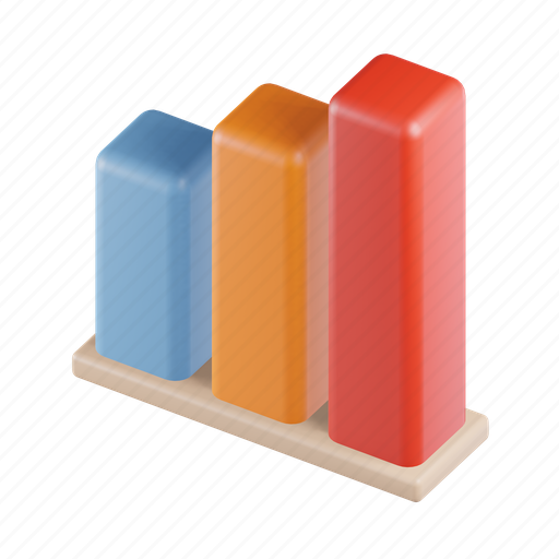 Chart, diagram, graph, grow, growth, increase, statistic 3D illustration - Download on Iconfinder