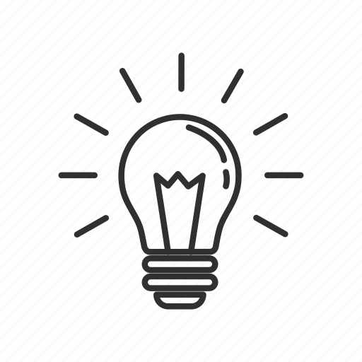 Good idea, idea, light, light bulb, light on, lightbulb, regular light icon - Download on Iconfinder