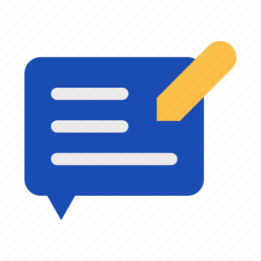 Feedback, write, chat, conversation, multimedia, speech, bubble icon - Download on Iconfinder