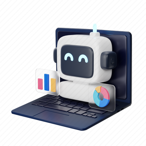 Marketing, robot, seo, internet, device, technology, computer 3D illustration - Download on Iconfinder