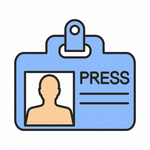 Badge, id card, journalist, mass media, pass, press, reporter icon - Download on Iconfinder