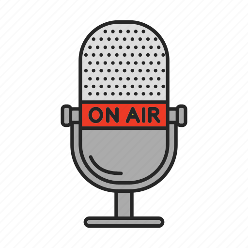 Broadcasting, live, media, microphone, on air, podcast, radio icon - Download on Iconfinder