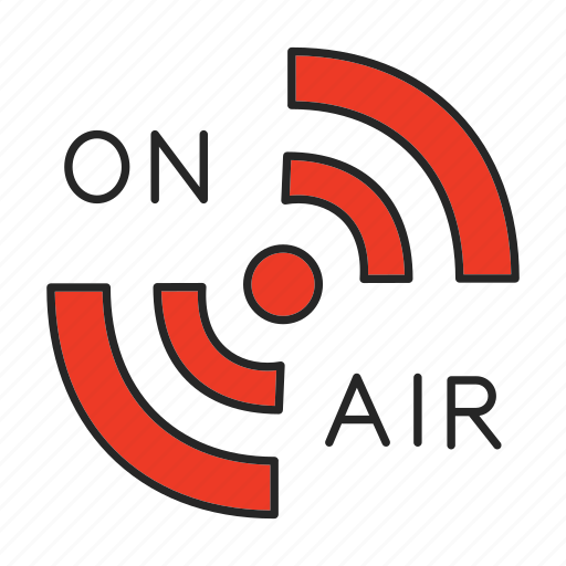 Broadcast, live, media, on air, podcast, radio, signal icon - Download on Iconfinder