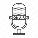 broadcasting, live, media, microphone, on air, podcast, radio