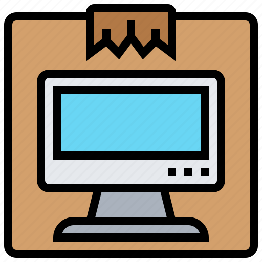 Box, cardboard, monitor, package, product icon - Download on Iconfinder