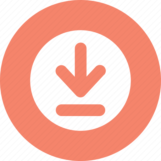 Download, round, button, down arrow icon - Download on Iconfinder
