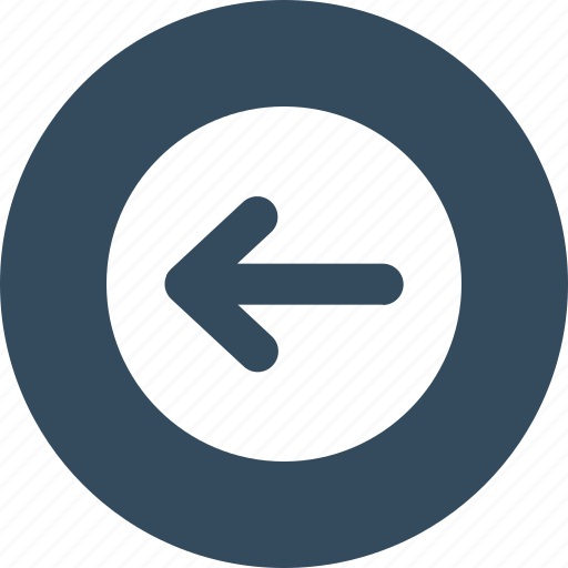 Arrow, left, round, button icon - Download on Iconfinder