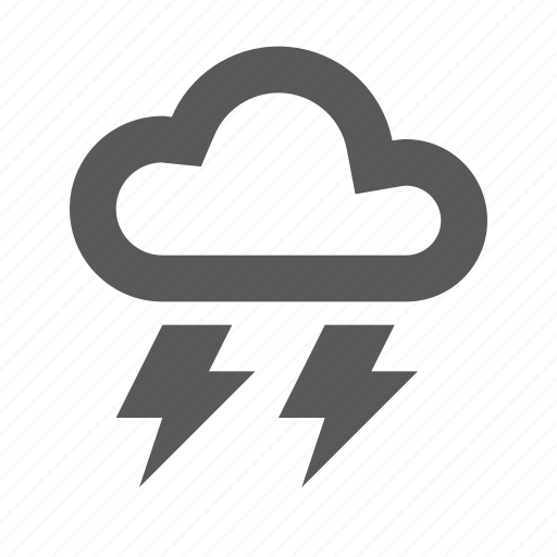 Cloud, forecast, storm, thunder, weather icon - Download on Iconfinder