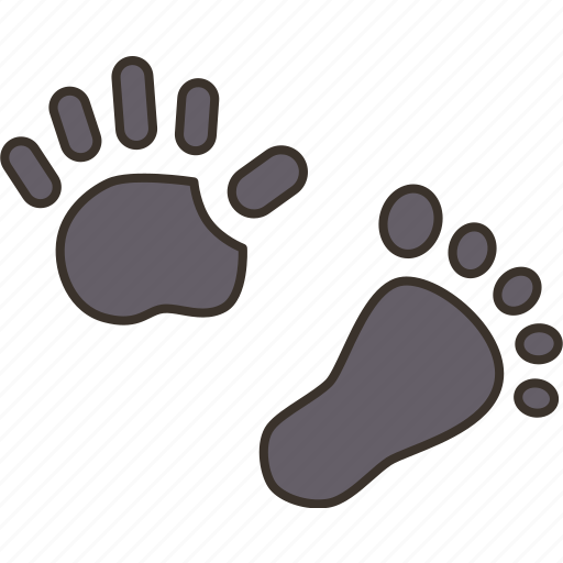 Baby, handprint, footprint, palm, birth icon - Download on Iconfinder