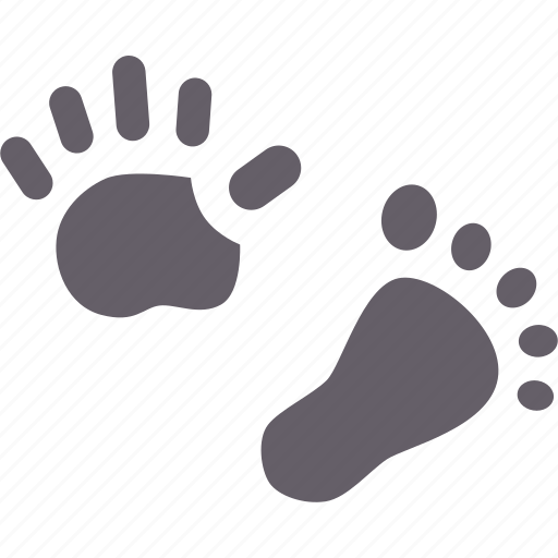 Baby, handprint, footprint, palm, birth icon - Download on Iconfinder