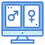 computer, female, male, sex 