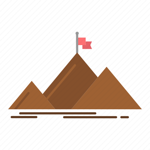Flag, mountain, peak, success icon - Download on Iconfinder