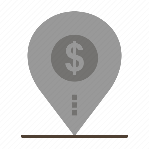 Bank, business, dollar, location, map, pin icon - Download on Iconfinder