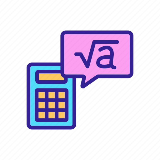 Calculator, education, function, math, outline, root, science icon - Download on Iconfinder