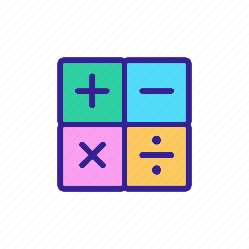 Calculator, education, formula, function, math, outline, science icon - Download on Iconfinder