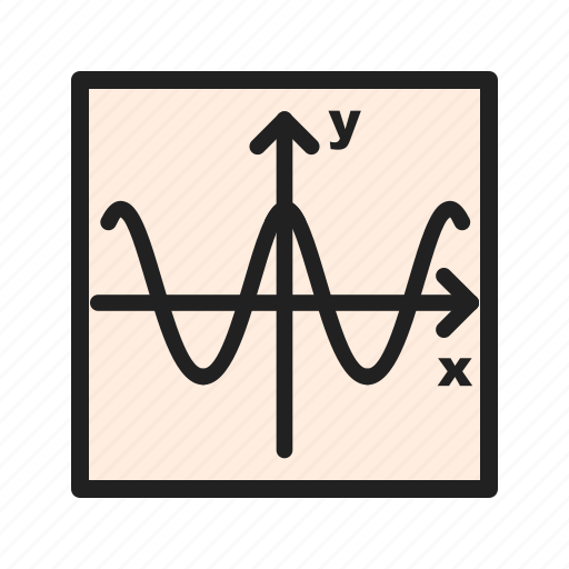 Analysis, cosine, curve, function, graph, mathematics, waves icon - Download on Iconfinder