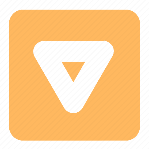 Arrow, orange, pointer, signs, square, symbols, triangle icon - Download on Iconfinder