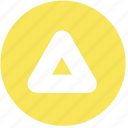 arrow, circle, shapes, signs, symbols, triangle, yellow