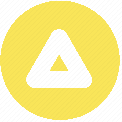 Arrow, circle, shapes, signs, symbols, triangle, yellow icon - Download on Iconfinder