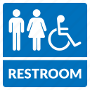 disability, man, public, restroom, sign, wc, woman