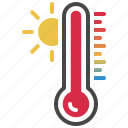 hot, summer, sun, temperature, thermometer, weather
