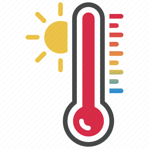 Download Hot Summer Sun Temperature Thermometer Weather Icon Download On Iconfinder