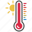 hot, summer, sun, temperature, thermometer, weather 