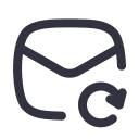 mail, refresh, stroke