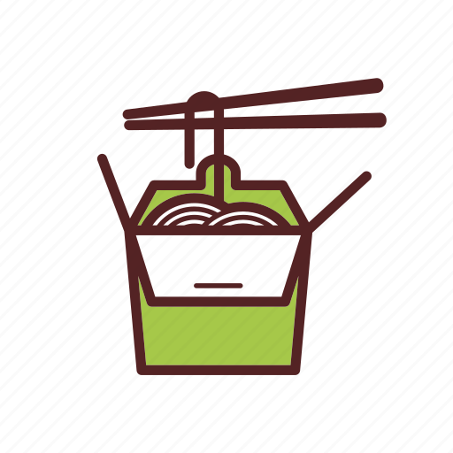 Asian, box, food sticks, meal, noodles, thai icon - Download on Iconfinder