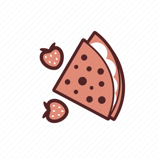Cream, crepe, food, meal, pancakes, strawberry, sweet icon - Download on Iconfinder