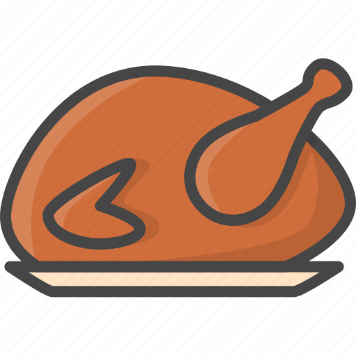 Chicken, filled, food, meat, outline icon - Download on Iconfinder