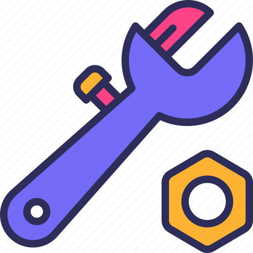 Adjustable, wrench, tool, spanner, mechanic icon - Download on Iconfinder