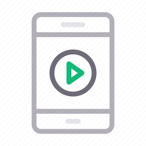 Media, mobile, phone, play, video icon - Download on Iconfinder