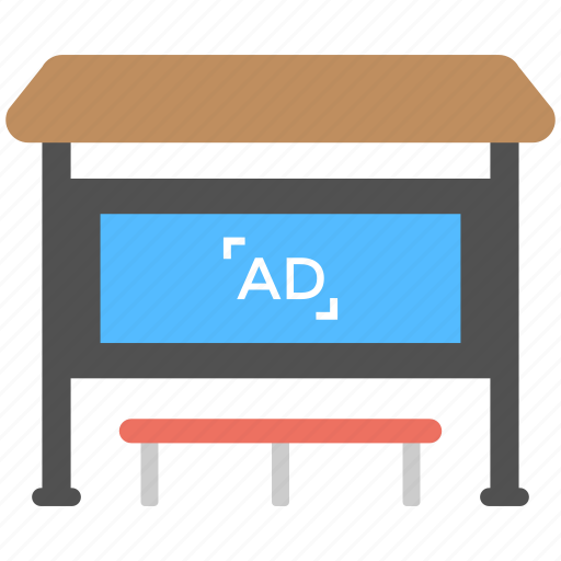 Billboard, bus shelter ads, bus stop advertising, outdoor advertising icon - Download on Iconfinder