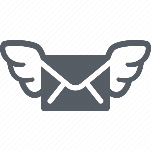 Email, envelop, mail, message, send, wings icon - Download on Iconfinder