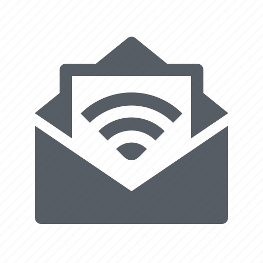 Envelope, internet, message, technology, wifi, wireless icon - Download on Iconfinder