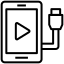 media, multimedia, mobile, cable, movie, video, charger, film, player 