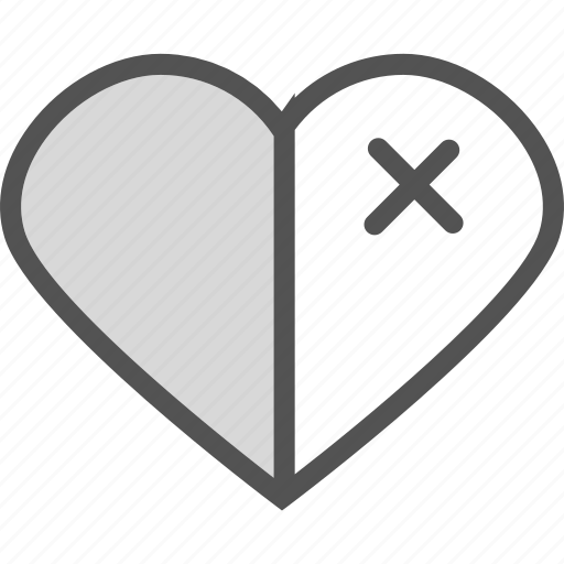 Half, heart, love, organ icon - Download on Iconfinder