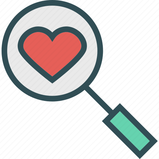 Heart, love, organ, search icon - Download on Iconfinder