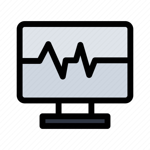 Beat, computer, health, heart, heartbeat, medical, monitoring icon - Download on Iconfinder