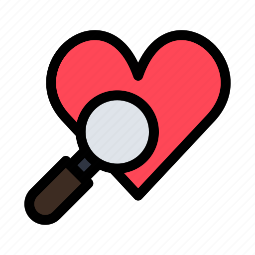 Find, heart, love, romance, search, valentine, zoom icon - Download on Iconfinder