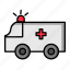 ambulance, clinic, emergency, health, hospital, transportation, vehicle 