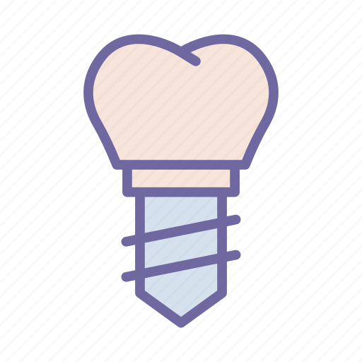 Implant, dental, tooth, medical, dentist, stomatology icon - Download on Iconfinder