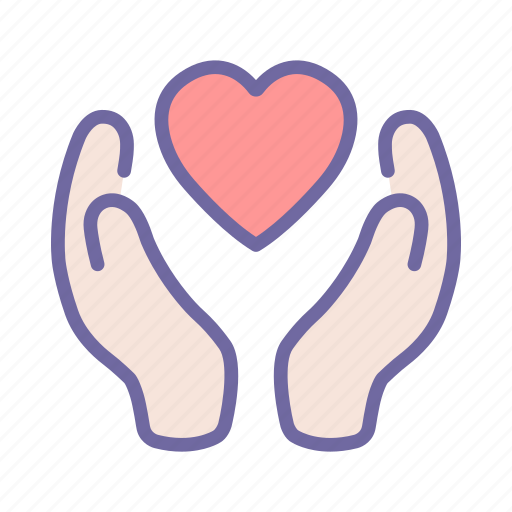 Hand, heart, care, love, health, help icon - Download on Iconfinder