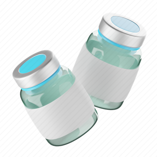 Medical, vaccine, vials 3D illustration - Download on Iconfinder