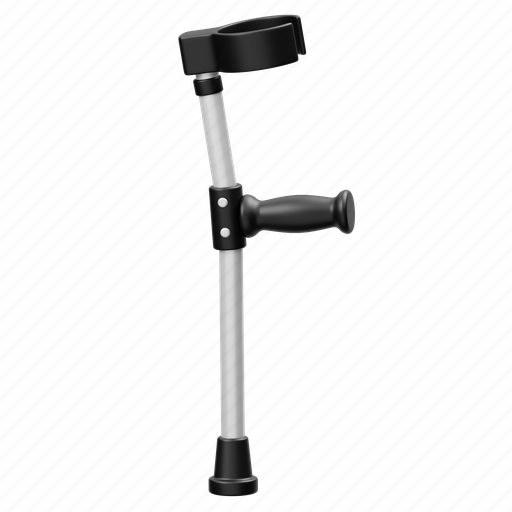 Crutch, walking stick, health, disabled, crutch icon 3D illustration - Download on Iconfinder