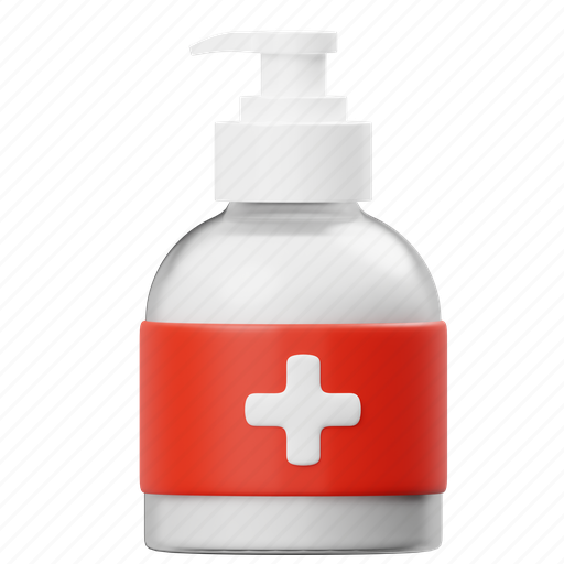 Hand, sanitizer, tap, bottle, plastic, container 3D illustration - Download on Iconfinder