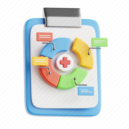 Medical, chart, paramedic, healthcare, aid, health, hospital 3D illustration - Download on Iconfinder